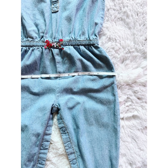 Carter’s Denim Chambray Jumpsuit Romper | 24 Mos | Good Used Condition - Picture 5 of 6